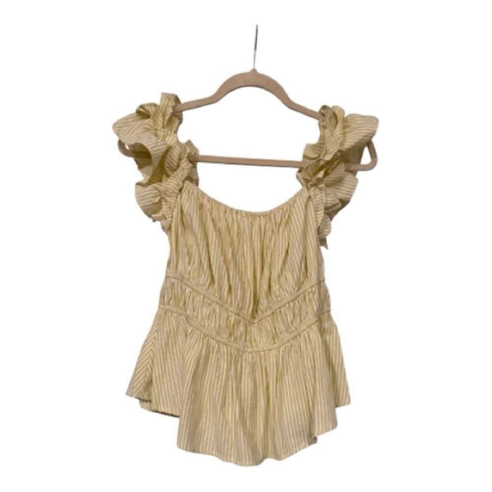 entro | Yellow & White Striped Top